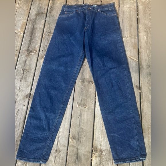 Vintage 90's Levi's 550 Orange Tab Dark Wash Jeans 33x36 - Picture 1 of 9